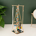 Miniatyrbild 3 av 5: Pyramid järnsmyckesställ pärlhalsband ädelmetall armband örhängen display evenemang disk displayställ