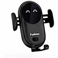 Miniatyrbilde 1 av 5: Bilinduksjonslader med Smart Ladesensor 10W Automatisk Klemming for iPhone Samsung etc Smartphones (Svart)，BISBISOUS