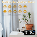 Miniatyrbillede 3 af 5: Digitalt vækkeur med LED-display, USB-opladningsport, lydstyring, alarmtoner, justerbar lydstyrke og lysstyrke, 12/24 timer, snooze-funktion, B