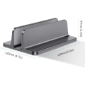 Miniatyrbillede 5 af 5: Vertikal bærbar computer stand, justerbar aluminiums bærbar computer stand desktop bærbar computer stand til MacBook Pro/Air, iPad, Surface, HP, Lenovo, tablet og andre bærbare computere
