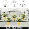 Miniatyrbilde 2 av 5: Elastisk nett 60 x 60 cm planteholder rullende nett for plantetelt, hydroponisk planterom rullende nett, universelt tungt nett med st