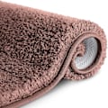 Miniatyrbild 1 av 5: Absorberande halkfri badrumsmatta badrumsgolvmatta tjock fluffig mjuk polyester duschmatta maskintvättbar för kök toalett duschutgång (50 x 80cm Dar