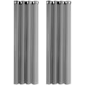 Miniatyrbilde 1 av 5: Sett med 2 enkle og vanntette moderne gardiner i en ensfarget Trilon transparent perforert for sol- og UV-beskyttelse