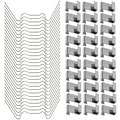 Miniatyrbillede 1 af 5: Fastgørelsesclips til glas med drivhus i rustfrit stål (50 trådclips W til drivhusglas og 50 Z-overlappende clips til drivhusglas