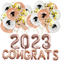 Miniatyrbilde 1 av 5: 2023 Ballonger for utdanningsseremoni, 2023 Festdekorasjoner, ABI 2023 Folieballonger, Dekorasjoner for utdanningsseremoni
