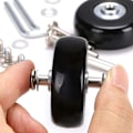 Miniatyrbillede 3 af 4: 50 x 18 mm Parti med 4 -hjulstræk til bagagekuffert, drejelige gummihjul reparationssæt