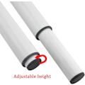 Miniatyrbillede 3 af 5: Sæt med 4 robuste og justerbare metalben til borde, senge, sofaer (25-42 cm, hvid)