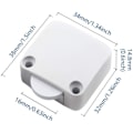 Miniatyrbild 4 av 5: Vit - 1 Styck Skåpdörrsbrytare Skåpbrytare Ljusbrytare Automatisk Skåpbrytare,.