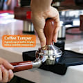 Miniatyrbillede 3 af 5: Kaffe Tamper, Kaffe Tamper, Espresso Tamper, Rustfrit stål Kaffe Press Tamper med silikonepude, Designer Kaffe Stempel Sæt, Kaffe Press Tamper