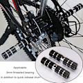Miniatyrbillede 4 af 5: Aluminiumlegering cykel fodstøtter til gevind foran og bagpå til børn, voksne, BMX, maks. belastning 100 kg, sort, 2