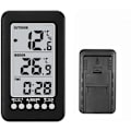 Miniatyrbild 2 av 5: LCD trådlös digital termometer med elektronisk temperatursensor för inomhus- och utomhusmiljö, meteorologisk klocka, trådlös sändare,