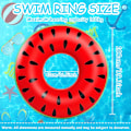 Miniatyrbild 2 av 5: Badring för Vuxna, Vattenmelon Badring, 120cm Uppblåsbar Badring, Perfekt Sommarvattenleksak för Pool och Strand