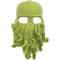 Miniatyrbillede 2 af 4: Unisex stilful blæksprutte strikket skihat vindafvisende skibrille hue holder dit ansigt varmt grøn