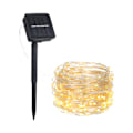 Pikkukuva 1 / 5: Aurinkovalosarja 100 LED 6 W 10 m kuparilangalla ja 8 eri valaistustilalla, joustava, taitettava, IP65-vesitiivis, lämmin valkoinen gar