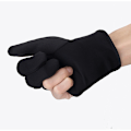 Miniatyrbillede 4 af 5: Varmebestandige handsker 2 par Professionelle krøllehandsker handske 3 finger handske (sort) 19cm