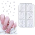 Miniatyrbild 1 av 5: 1 st 3D naglar Glamor naglar pärlor Miniatyr nagelkonst strass dekorativa blommor för 3D blomma naglar nagelkonst DIY nagelkonst