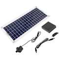 Pikkukuva 1 / 5: Aurinkosuihkulähdepumppusarja, 30W 12V 800L/H Polysilicon aurinkopaneelivesipumppu lintukylpyyn, kalalammikkoon, puutarhaan
