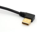 Pikkukuva 3 / 5: 90 asteen USB 2.0 - Micro USB B -uroskaapeli 100 cm vasen kulma latauskaapeli ja latauskaapeli