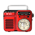 Miniatyrbild 1 av 5: Retro Radio med inbyggd 2000mAh Powerbank Nödradio Bärbar