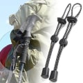 Miniatyrbilde 1 av 3: 8 stk fjellklatring ryggsekk ekstern karabinkrok spenne feste elastisk snor ryggsekk feste svart