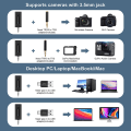 Miniatyrbillede 3 af 5: Trådløs mikrofon til kamera/computer/MacBook/telefon, professionel lavalier-mikrofon til videooptagelse, Youtube, vlog, tiktok, in