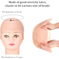 Miniatyrbilde 2 av 3: Hodehette for skallet hode, tykk latex hodehette parykkhette