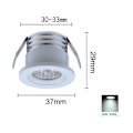 Miniatyrbild 2 av 3: Set med 4 mini inbyggda LED-spots, 3 W, neutralvitt ljus