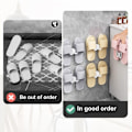Miniatyrbillede 3 af 5: Vægmonterede sko hængende slippers hylder - Plastik vægmonteret skohylde håndklædeholder til hængende slippers til badeværelse soveværelse stue, 2 stk