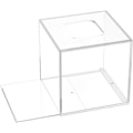 Miniatyrbillede 5 af 5: Akryl Servietbeholder Transparent Servietholder Firkantet Servietholder til Hjemmet Kontor Restaurant - Transparent