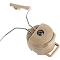 Miniatyrbilde 3 av 5: Hjelm skinneadapter 1 par svart hjelm skinneadapter hengende skinneadapter hjelmholder jakt hørselvern