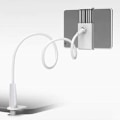 Miniatyrbilde 1 av 5: 360° sammenleggbar roterende armstøtte for iPad, telefon, nettbrett, lat lesing, lengde: 75 cm, hvit