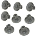 Miniatyrbilde 1 av 5: Oppvaskmaskin Hjul for Nedre Kurv - Kompatibel med Privileg, Faure, AEG, Electrolux, Zanussi. Komplett Sett med 8 Hjul