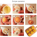 Miniatyrbillede 3 af 5: Hvid - Månekageform med 4 kagestempler Kagestempel Bage Månekageform Fondant Kage Månekageform