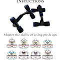 Miniatyrbilde 4 av 4: 2 stk. høy kvalitet push-up håndtak Push-up stativer med sklisikre håndtak Profesjonelle push-up håndtak for bodybuilding og styrketrening