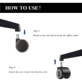 Miniatyrbilde 2 av 4: 5 stk kontorstolhjul Kontorstol Universal erstatning skrivebordshjul for å beskytte Moque To-hjul design