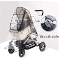 Miniatyrbillede 2 af 5: Regnslag, Universal Baby Stroller  Regnslag Vejrskærm til beskyttelse mod regn sne vind slud støv rejser udendørs klar EVA gennemsigtig