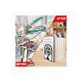 Pikkukuva 4 / 4: Kirjahylly, minikirjaovi, kirjan erotin metallista, toimistokoristeluun, lapsille, kouluihin, design, CD, kirjakauppojen kirjakaupoille