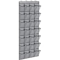 Miniatyrbillede 1 af 4: (Grå) 1 pakke dørhængt organizer, skohylder med 24 store mesh-lommer og 4 kroge, skostativ, gadget-opbevaring til køkken, soveværelse, entre