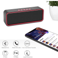 Pikkukuva 5 / 5: Kannettava langaton kaiutin (punainen), Bluetooth 5.0 3D-stereolla HiFi-bassolla, 1500 mAh akku, 12 tunnin toistoaika