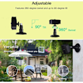 Pikkukuva 2 / 5: 3 seinätelineen sarja kaikkiin uusiin Blink Interior/Outdoor Blink XT2 Blink Mini -systeemeihin - Säädettävä sisä-/ulkokäyttöön tarkoitettu asennustuki kotitalouksien turvallisuuteen