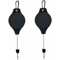 Miniatyrbild 4 av 5: 2-pack växtpulleykrokar, växtkrokar, justerbara infällbara takkrokar för upphängning av växter (svart)