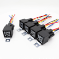 Miniatyrbillede 1 af 3: 6 stk. 12V Bosch-stil 5-bens relækit [Låseholder til seleholder] [14 AWG varme ledninger] [SPDT] [30/40 Amp] Autom Relæ
