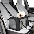 Miniatyrbillede 5 af 5: Hunde chat transporttaske, åndbar og foldbar kat transport kage bur chat transport med aftagelig-sort legetøjsmadras