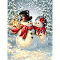 Miniatyrbild 1 av 5: Snögubbe Diamantmålning Kit, Vinter Diamantkonst Kit för Vuxna, 5D Jul Diamantpunkter Full Borr Rund för Föräldrar-Barn Interaktion, Vägg Deko