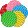 Miniatyrbillede 1 af 3: Candy Tykkere Silikonemåtter, Isoleret Honeycomb Måt, Anti-varme Bordmåtte, 5-pak