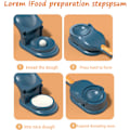 Miniatyrbillede 5 af 5: (Blå) 2 i 1 ravioliform, køkkenmaskine til fremstilling af ravioli, bolleproducent fremstillet af sikkert absorberende materiale, praktisk køkkenudstyr, nemt at