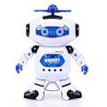 Miniatyrbillede 1 af 5: 360 krop roterende dansende robotlegetøj med LED-lys, der blinker og musik, elektronisk børnerobot