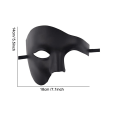 Miniatyrbild 5 av 5: Mäns Maskerad Mask, Silver Venetian Mask Vintage Phantom of the Opera Mask, Vuxen Halv Ansikte Fest Mask Halloween Jul