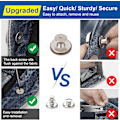 Pikkukuva 2 / 5: 8-pakkaus säädettäviä korvaavia farkkujen nappeja - 10 mm irrotettavat housunapit, irrotettavat metalliset farkkunapit, denim-nepparinapit, skinny-farkkujen takapuoli