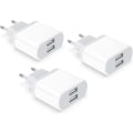 Miniatyrbilde 1 av 5: USB-kontakt, 3-pakning 2.1A/5V lader for iPhone 11 Pro Max XS XR X